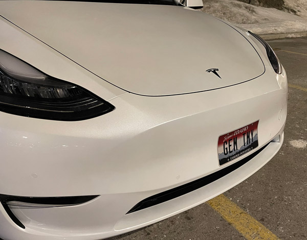 Adhesive license plate replica